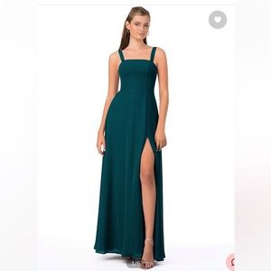 Dark Green Floor Length Bridesmaid Dress